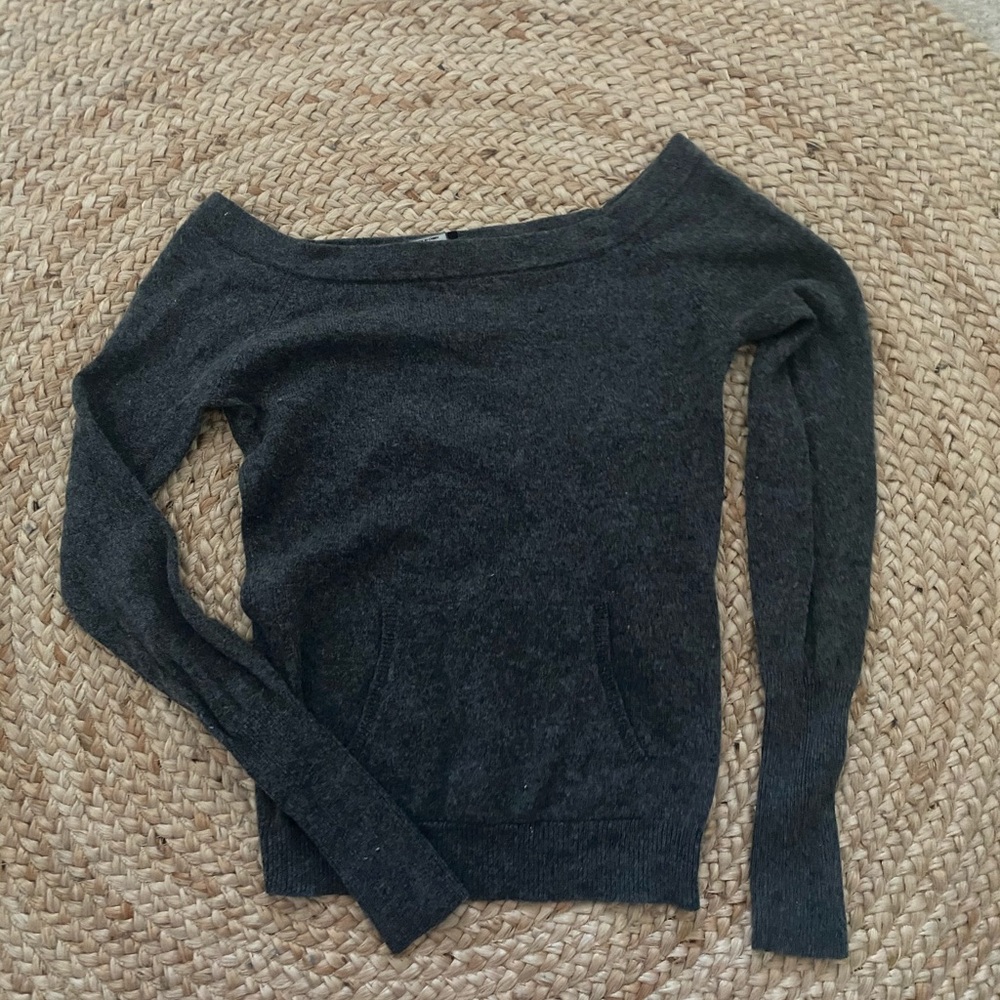 BCBG Off the Shoulder Long Sleeve Sweater
